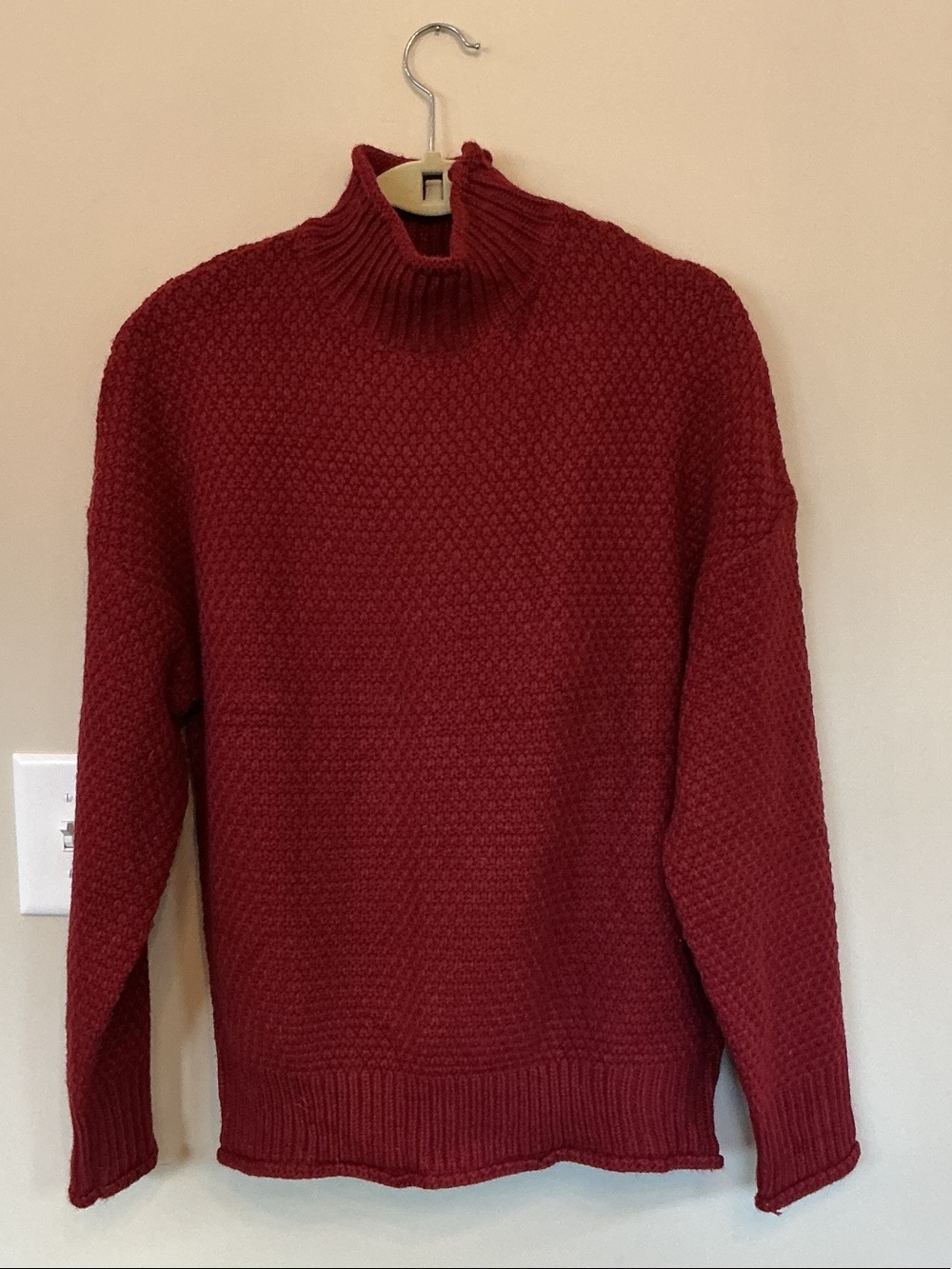 ZESICA Fashion L Women’s sweater Mock Turtleneck Chunky Knit Basketweave